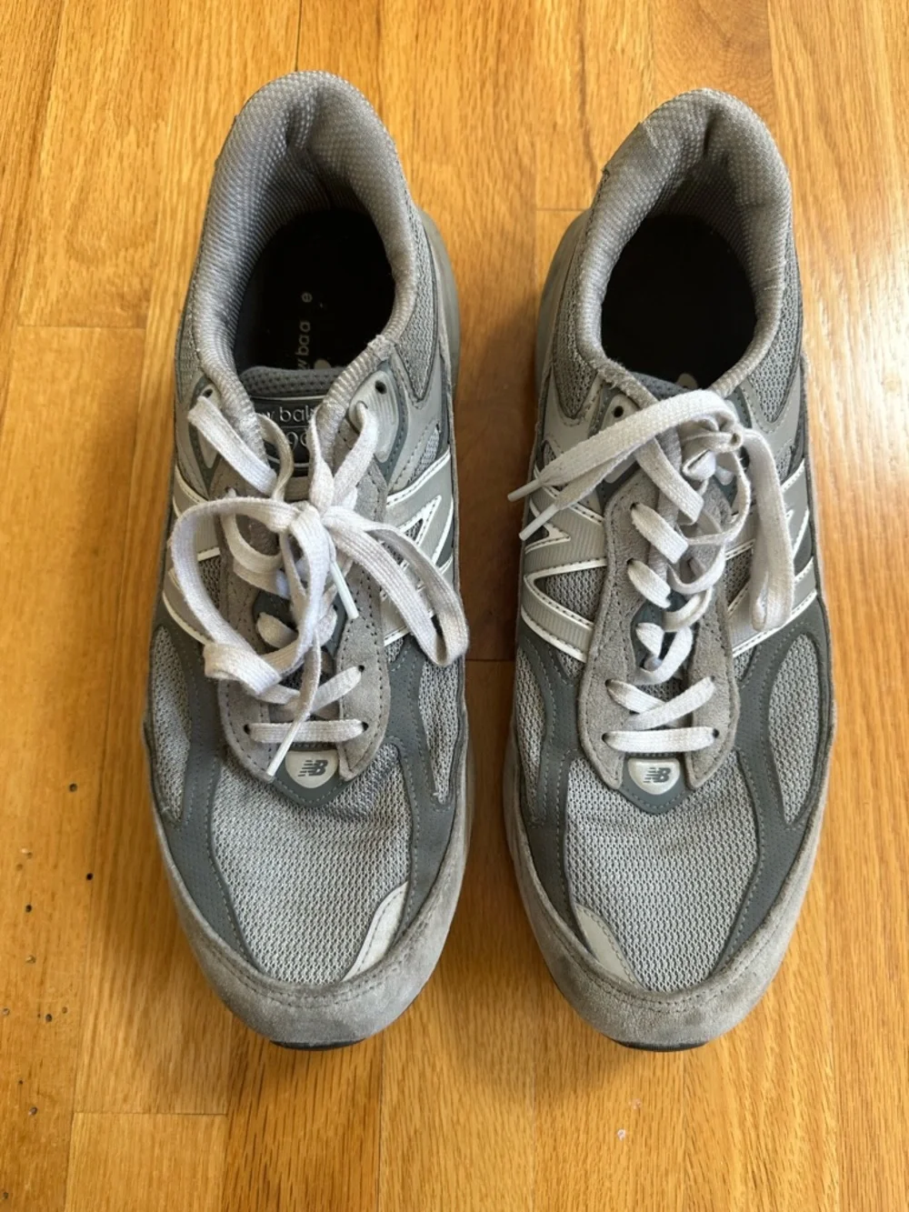 New Balance Grey Suede & Mesh Running Sneakers